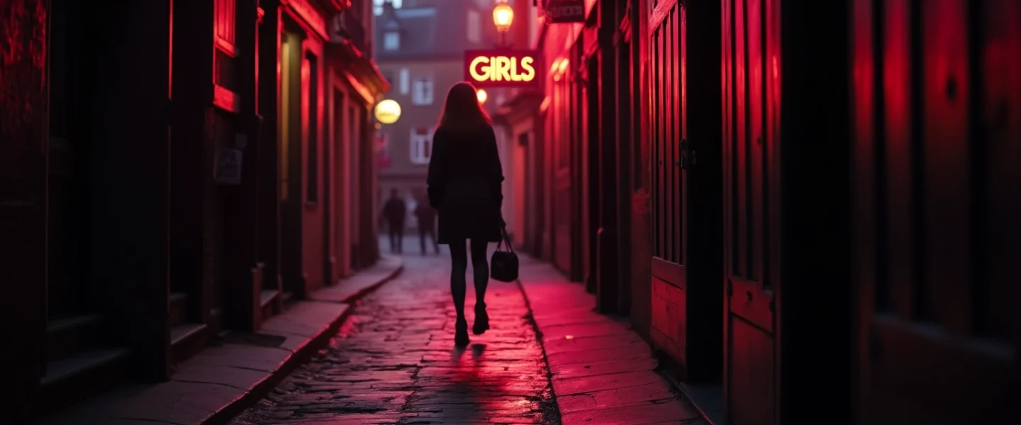 A Soho alley at night